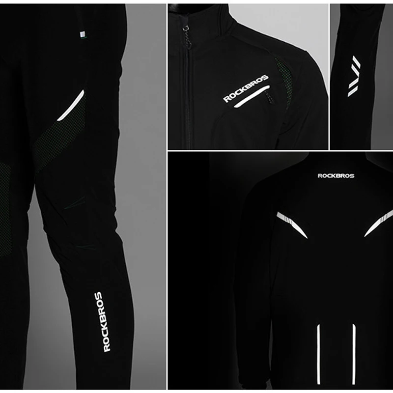 Зимняя одежда для велоспорта, куртка, теплые флисовые штаны, ветронепроницаемый Светоотражающий Комплект из Джерси для велоспорта, мужская и женская спортивная одежда, большой размер 4XL