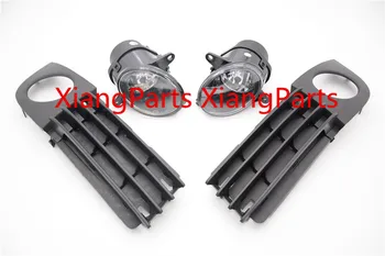 

A Set Front Bumper Fog Light Lamp + Fog Light Cover For Audi C5 2002-2006