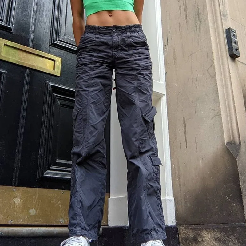 Low Waisted Cargo Pants Y2k Grunge 