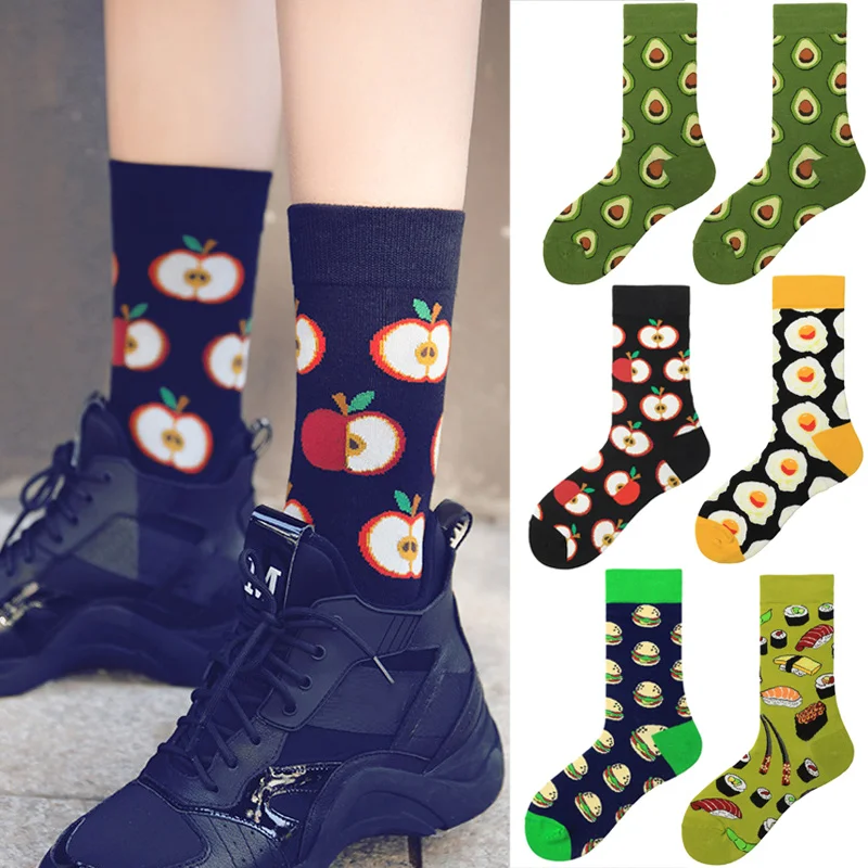Новая упаковка из 3 женских инновационных носков Burger Avocado Funky fуд серия Happy Socks Новинка DOD886