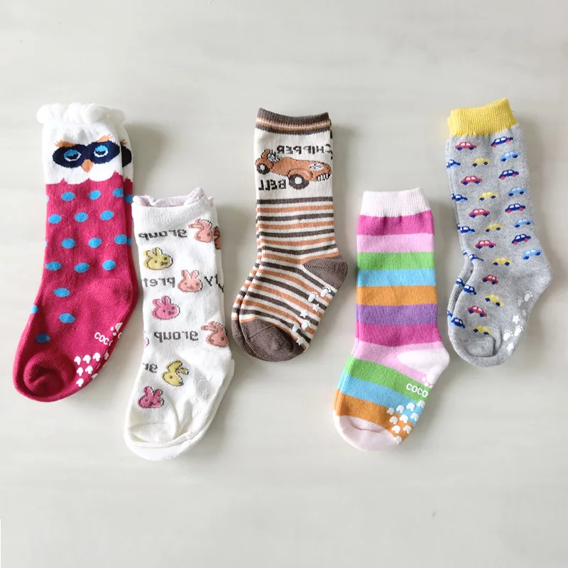 

5pairs/lot Cute Anti-skid socks Children's Socks FOOT COVER baby socks New Born sock Infant non-slip foot covers