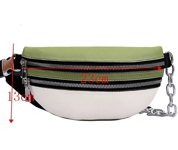 [BXX] Women's Single Shoulder Crossbody Bag All-match Flap Fashion Female Chest Package Wide Straps Chain Waist Bag HF745
