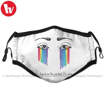 

Sia Mouth Face Mask Sia The Greatest Facial Mask Kawai Funny with 2 Filters for Adult