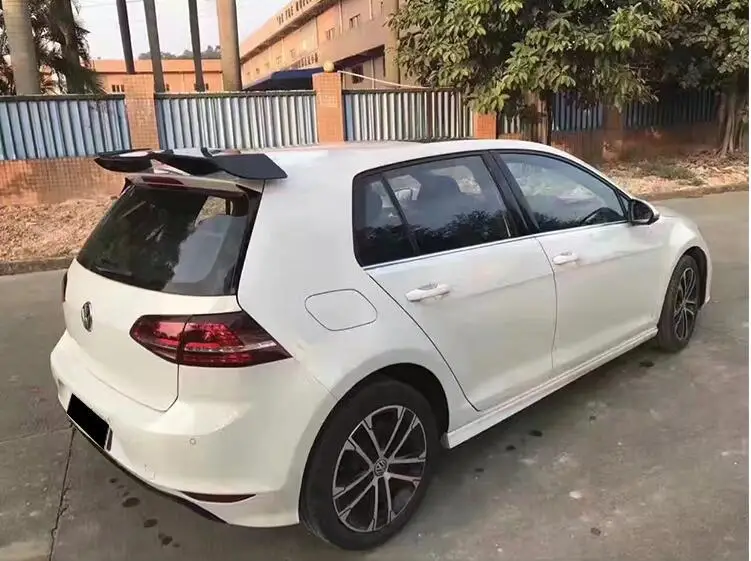 Для Golf 7,5 GTD MK7 спойлер- Volkswagen Golf R G TI надрезаемая подкладка, ABS пластик Материал заднего крыла автомобиля Цвет задний спойлер
