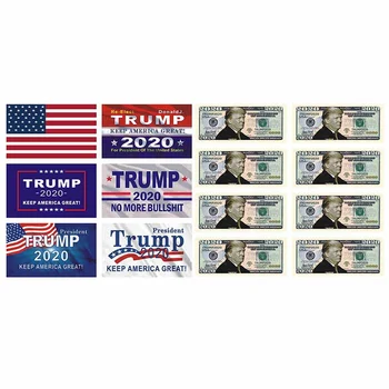 

30/40pcs 5 Sheet Donald Trump Tattoo Stickers 2020 Make America Great Again USA