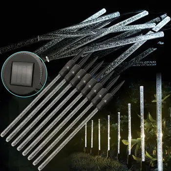

Solar Power Tube Lights Lamps Acrylic Bubble Pathway Lawn Landscape Decoration Garden Stick Stake Light Lamp Set