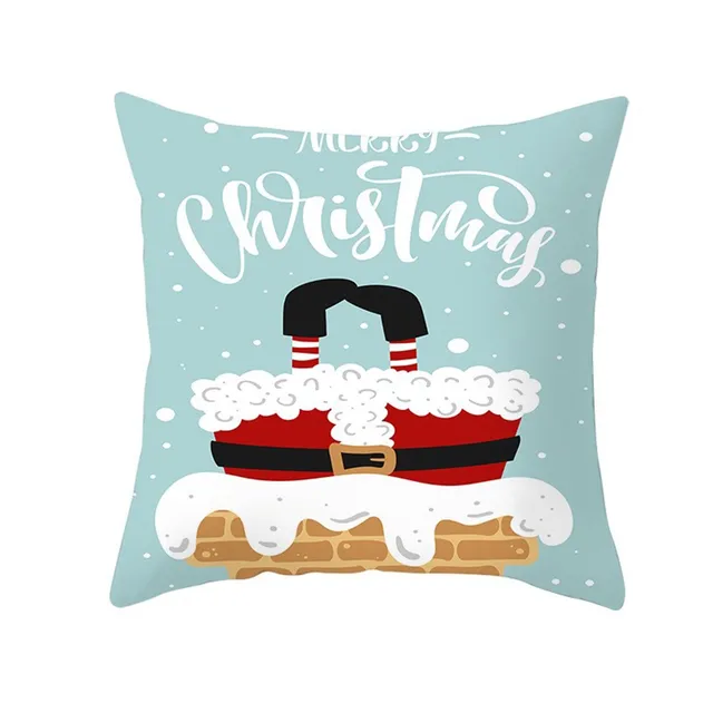Christmas Pillowcase Cushion Covers 45x45cm Sofa Decoration Gift Letter Print Linen Pillow Cover For Home Xmas Ornament 2021 24