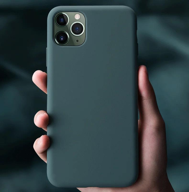 Чехол Arvin для iPhone 11 Pro Max, чехол из жидкого силикона с логотипом, мягкая подкладка из микрофибры, Толстая крышка, стекло