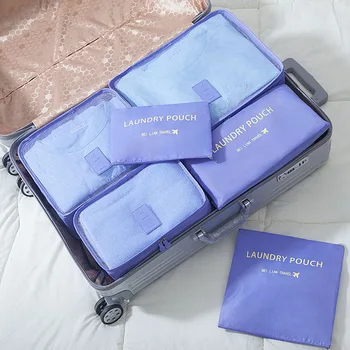 

HOT 6PCs/Set Travel Storage Bag High Capacity Clothes Tidy Pouch Luggage Organizer Portable Container Waterproof Storage Case(Pu