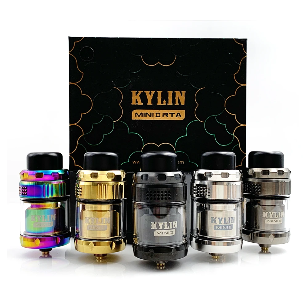 Vmiss Kylin Mini V2 RTA Tank Atomizer 24.4mm Clapton Single Coil 3ml/5ml Top Airflow Electronic Cigarette 510 Thread Mod Tank