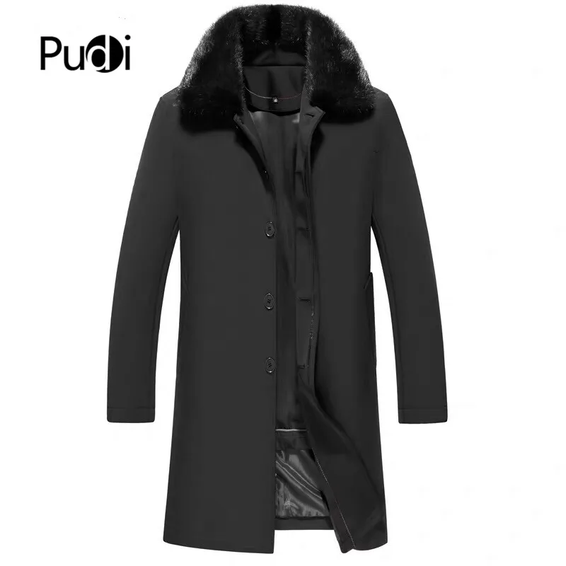 Pudi MT917 мужская куртка средней длины, шелковая ткань с эффектом памяти, куртка с отложным воротником, пальто с воротником, подкладка, съемная зимняя теплая верхняя одежда
