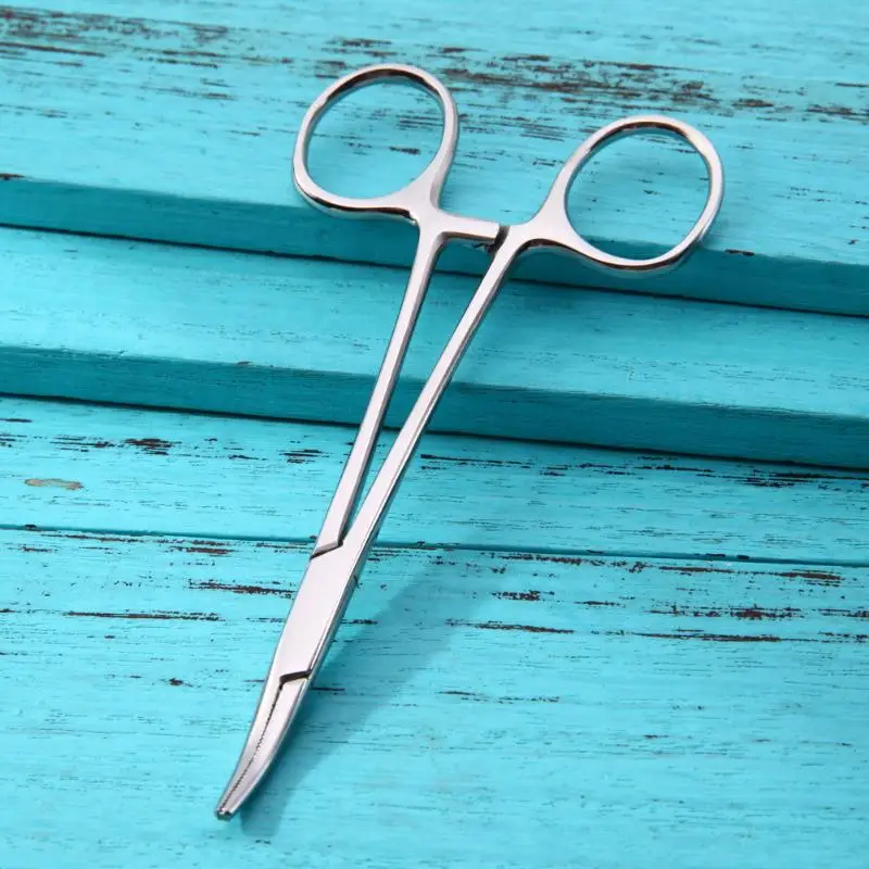 Медицинские зажимы для домашних собак Hemostat из Нержавеющей Стали Изогнутый прямой головкой трещотка медицинские щипцы для домашних животных аксессуары для собак