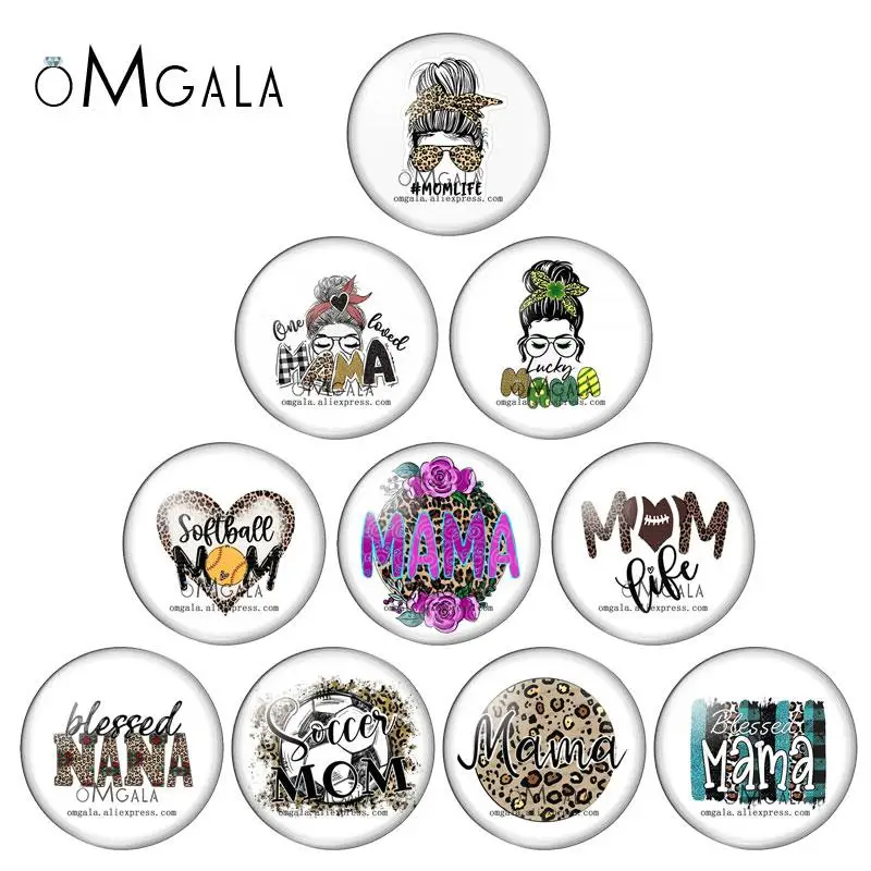 Leopard Mama Mom Letters Love Mama Girl 12Mm/14Mm/16Mm/18Mm/20Mm/25Mm Round Photo Glass Cabochon Demo Flat Back Making Risultati