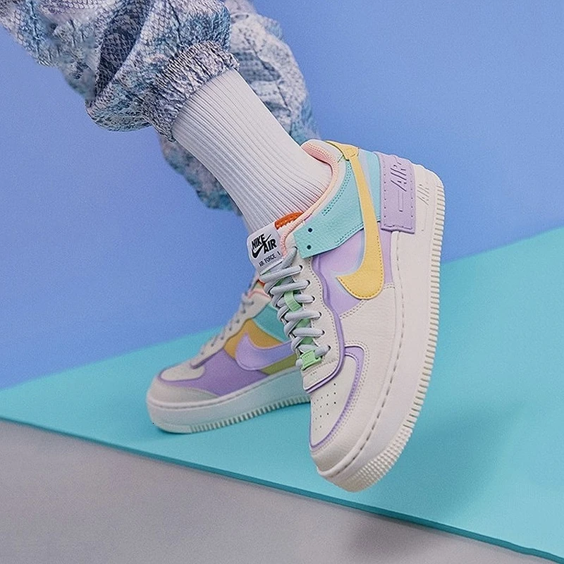 Nike Air Force 1 Новое поступление Женская обувь для скейтбординга удобные легкие уличные спортивные кроссовки# CI0919