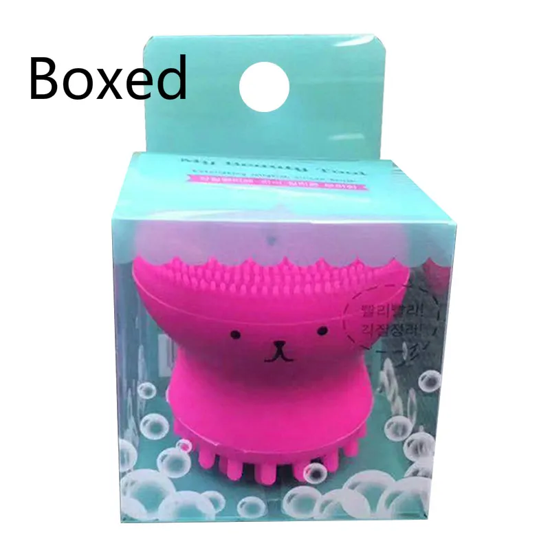 06-Boxed Мешках или в штучной упаковке милый осьминог Форма щеточка для чистки глубокий прибор для отшелушивания омертвевших клеток кожи лица стиральная Макияж для ухода за кожей здоровья очиститель Автомобильный аксессуары - Цвет: 06-Boxed