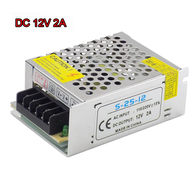DC 12V 2A трансформатор питания конвертер для камеры для светодиодной ленты Выключатель света зарядное устройство водителя понижающий адаптер E14