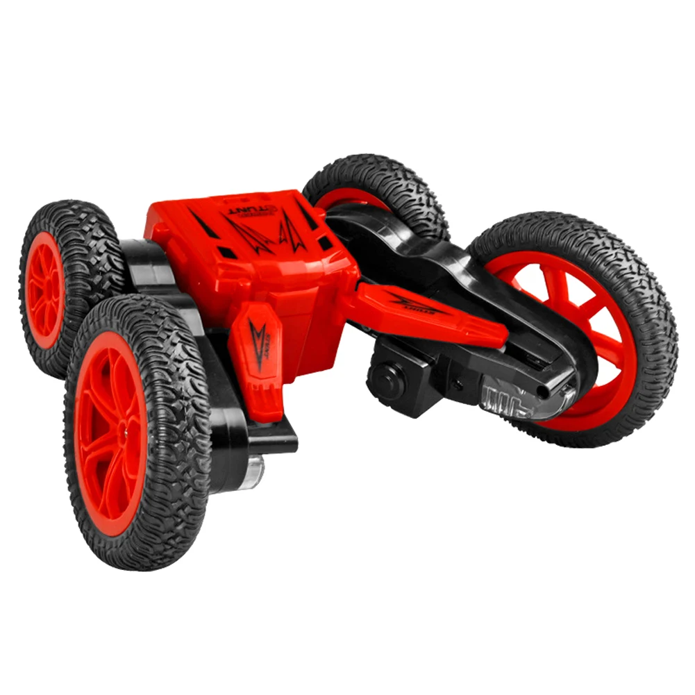 4WD RC Stunt Car 2,4 Ghz RC Stunt Car высокоскоростная поворотная гусеничная машина с поворотом на 360 градусов Двусторонняя вращающаяся машина с поворотом - Цвет: red