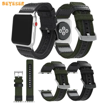 

Canvas Belt Watchband for Apple Watch 38mm 40mm WristBand for Series watch 5/4/3/2/1 Band 42mm 44mm Wrist Bracelet Accessories