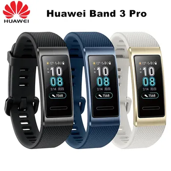 

Original Huawei Band 3 Pro GPS Smart Band Metal Amoled 0.95' Full Color Touchscreen Swim Stroke Heart Rate Sensor Sleep Bracelet