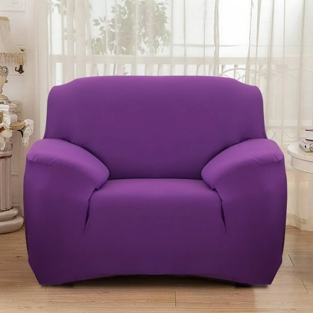 1/2/3/4-Seater диванов чехлов плотно Обёрточная бумага все включено Нескользящая секционные упругой полный диванных подушек shevron Полотенца - Цвет: deep purple