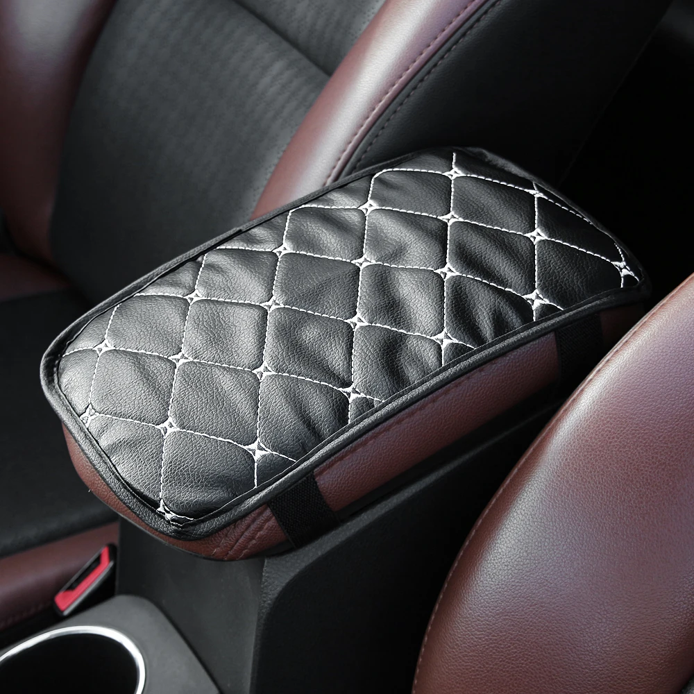 Carbon Faser Leder Armlehne Pad Matte für Auto Stil Innen