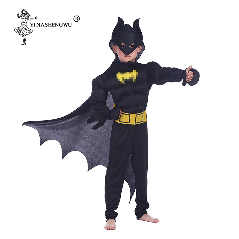 Костюм Бэтмена, Мстители, детская маска для мальчиков, плащ супергероя, маскарадный костюм на Хэллоуин, вечерние костюмы Супермена, одежда для ролевых игр
