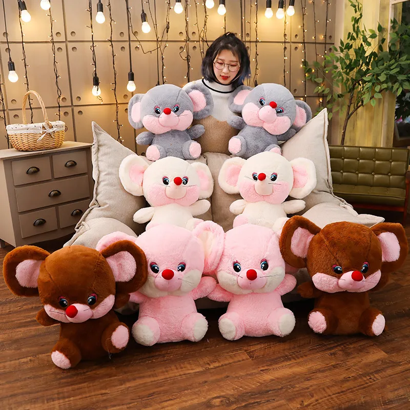 

Cute Bigeye Mouse Doll Plush Toy Car Office Nap Pillow And Blanket-in-Mouse Airable Blanket