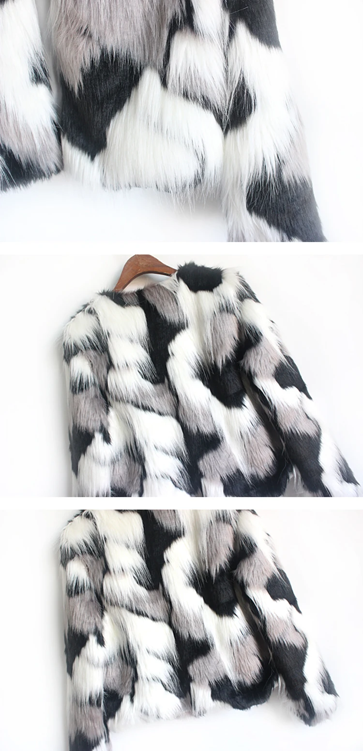 DEAT зимняя теплая куртка для женщин Винтажная верхняя одежда для девушек свободного размера плюс толстый искусственный мех градиентный Топ пальто кардиган 19J-a116