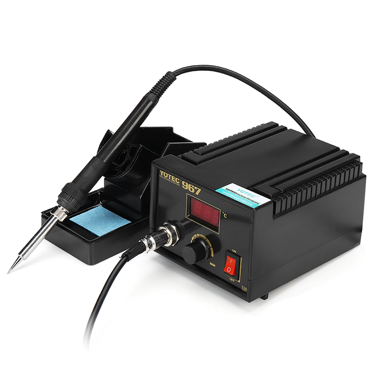 

FORGELO 967 Electric Soldering Station LED Digital AC100--265V Rework Soldering B Tip For Phone PCB IC SMD BGA Welding