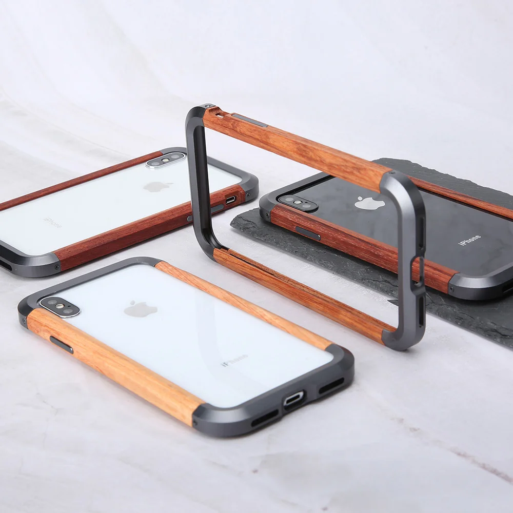Железная деревянная рамка противоударный чехол для телефона для Iphone X XS Max чехол бампер задний Bover простой индивидуальный мобильный чехол для телефона