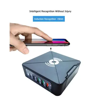 

Multi-Port Mobile Phone Charger 75W QC3.0 PD Laptop Tablet Fast Power Adapter Dock for iPhone Xiao-mi Hua-wei EU/US Plug