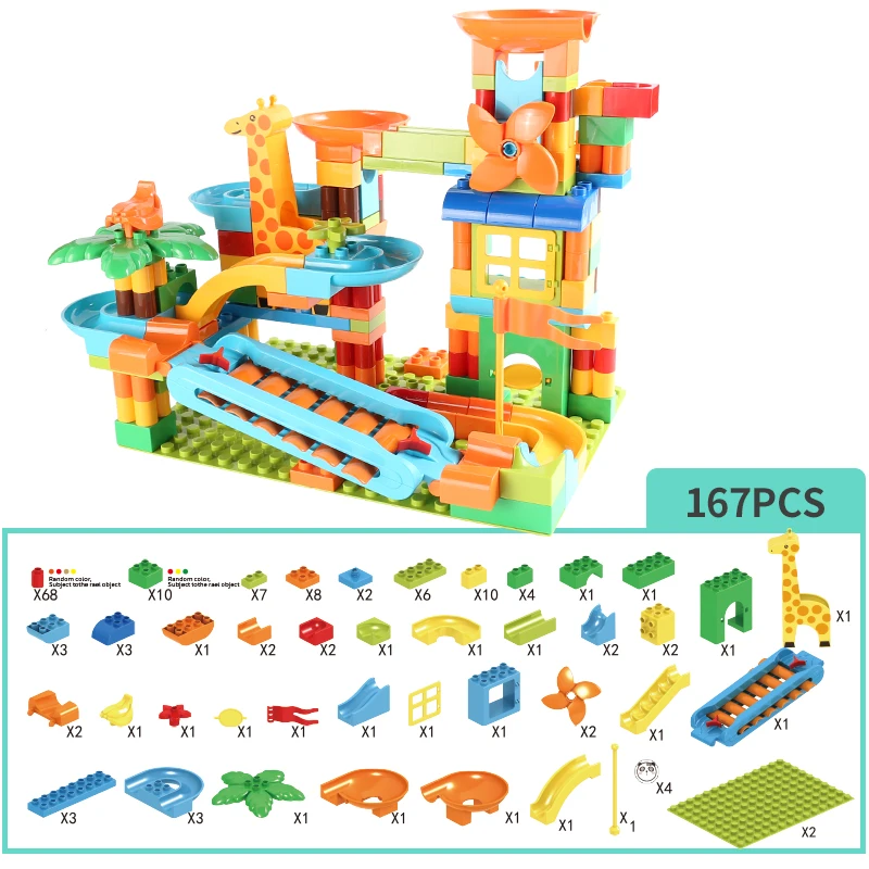 Bloques De Construcción Lepins Para Niños, Juguete De Ladrillos Para Armar Pista De Carreras De Canicas, Con Plataforma Giratoria De Gran Tamaño, Con Diseño Creativo De Piano, Tobogán De Plástico - Blocs - AliExpress