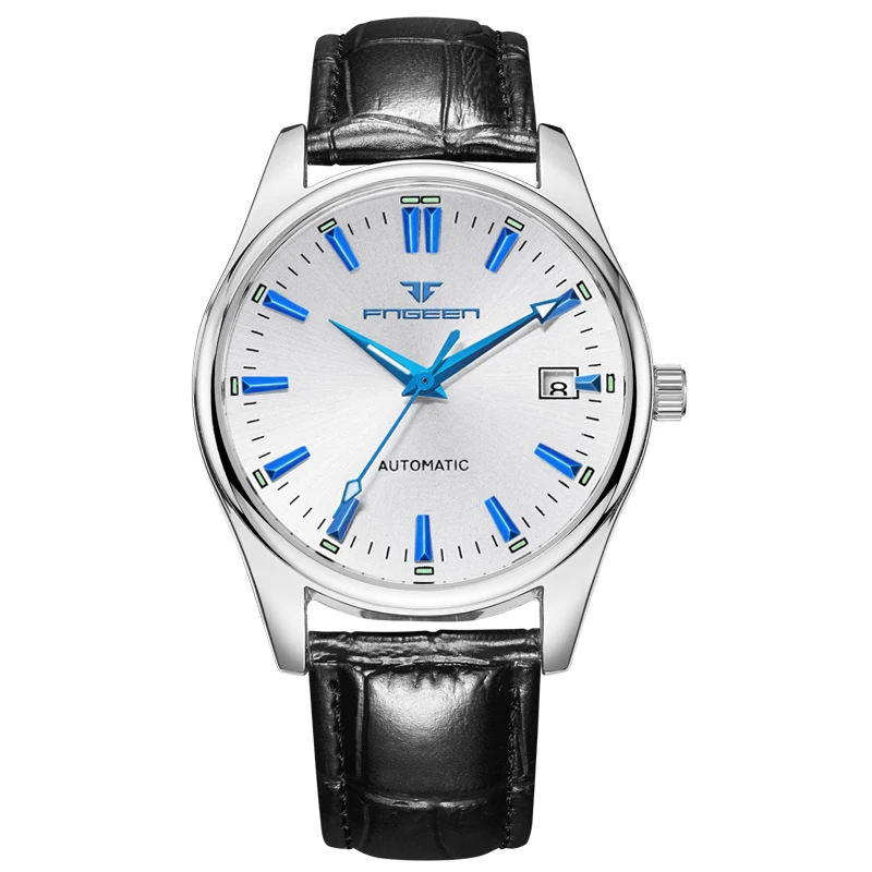 

Blue Leather Men's Watch Super Flat Stainless Steel Quartz Wristwatch Dress waterproof clock montre homme 2019