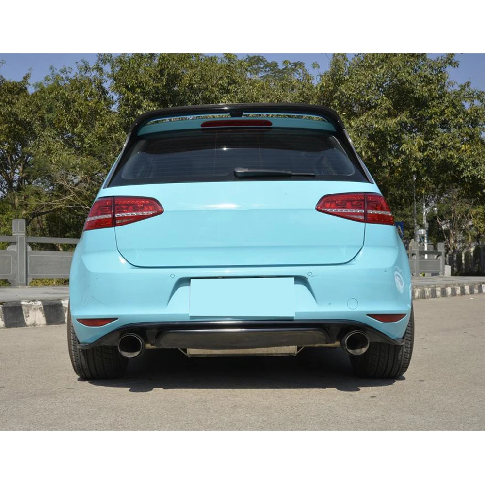ПУ задний диффузор для губ Бампер протектор для VW GOLF 7 MK7 GTI хэтчбек 14-16 не подходит для R/Rline бампер из углеродного волокна один выход