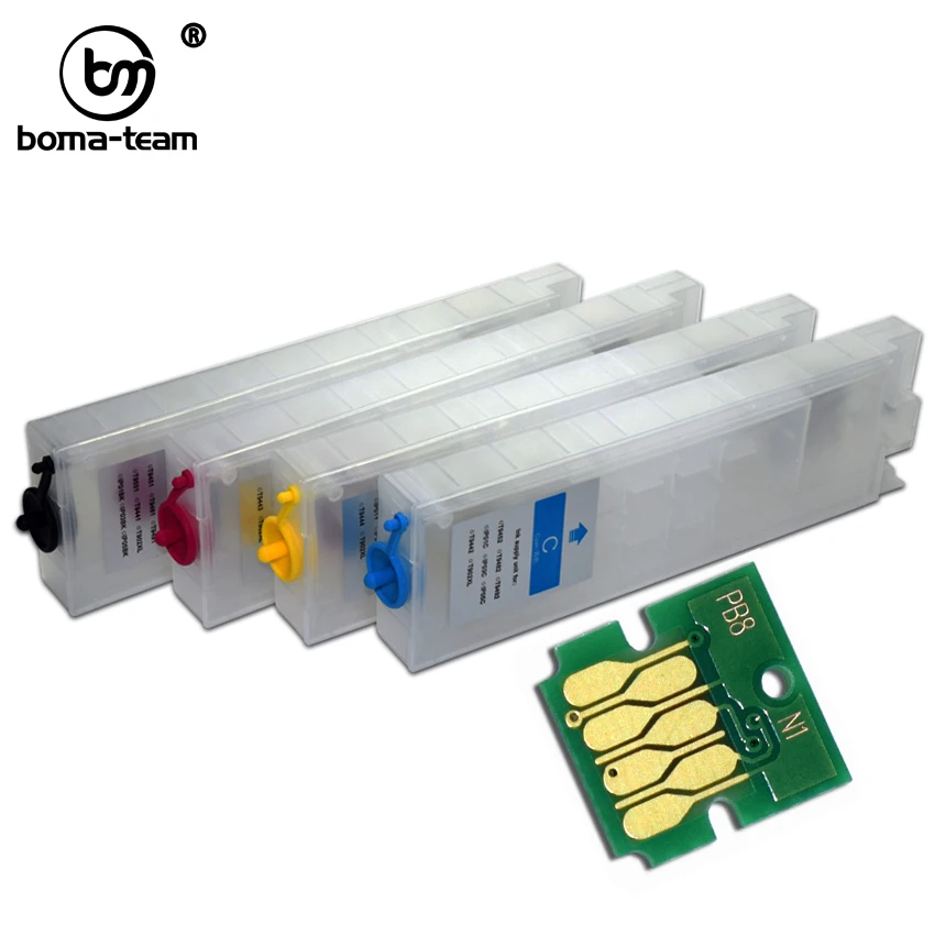 

1set Refillable Ink Cartridge No Chip and 1pc Maintenace Tank Chip Compatible For Epson WF-C5290 WF-C5790 WF-C5210 WF-C5710
