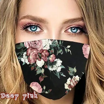 

Mascarilla Floral Printing Women Face Mask Fashion Mouth Mask Filtros Pm2.5 Outdoor Reusable Face Masks Mouth Caps Washable