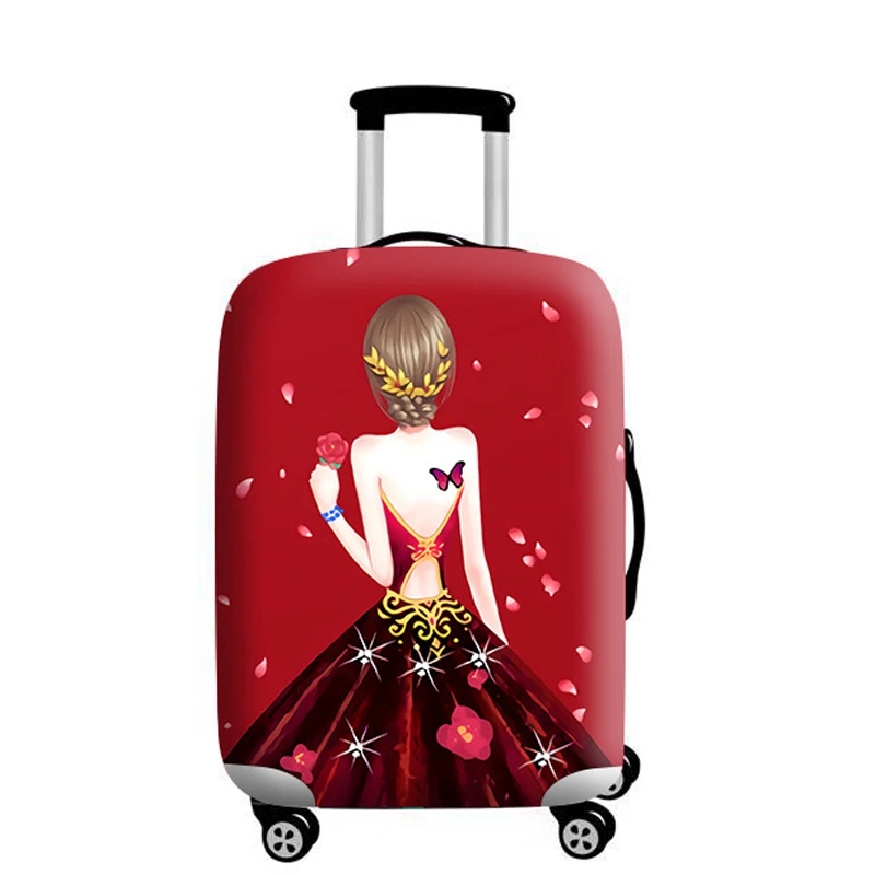 TRIPNUO Чехол для багажа с 3D рисунком, защитный чехол с милыми животными, эластичный чехол для 18-32 дюймов, XL, аксессуары для путешествий - Цвет: 53