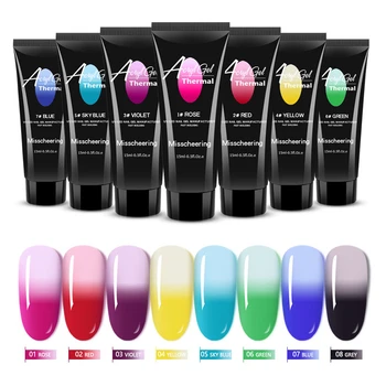 

15ml Temperature Color Changing Poly Gel Thermal Hard Builder UV Gel Nail Polish Quick Building For Nails Extension Gel Nail Art