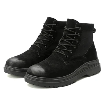 

Winter Boots men 2019 new autumn winter high help wolf snow snow outdoor tooling boots high quality men's waterproof shoes *C05