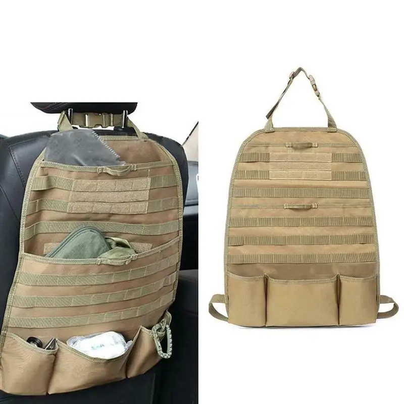 Из нейлона для кузова автомобиля сиденья Сумки для хранения висит Molle сумка-Органайзер автомобиля задняя панель сиденья контейнеры с крышками для хранения Органайзер в салон автомобиля