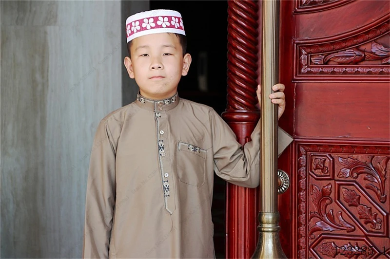 Kids Jubba Thobe Muslim Robe Long Dress Islamic Clothing Kaftan Arab Abaya Eid Prayer Children Robes Boy Gown Arab Kurta Clothes