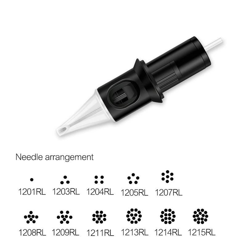 20pcs/box Tattoo Needles Revolution Cartridge Round Liner 0.35mm Needle Tattoo Pen Machine Supplies