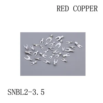 

Manufacture Red copper 1000 PCS SNBL2-3.5 Cold Pressed Terminal Connector 16AWG - 14AWG Fork Type terminal