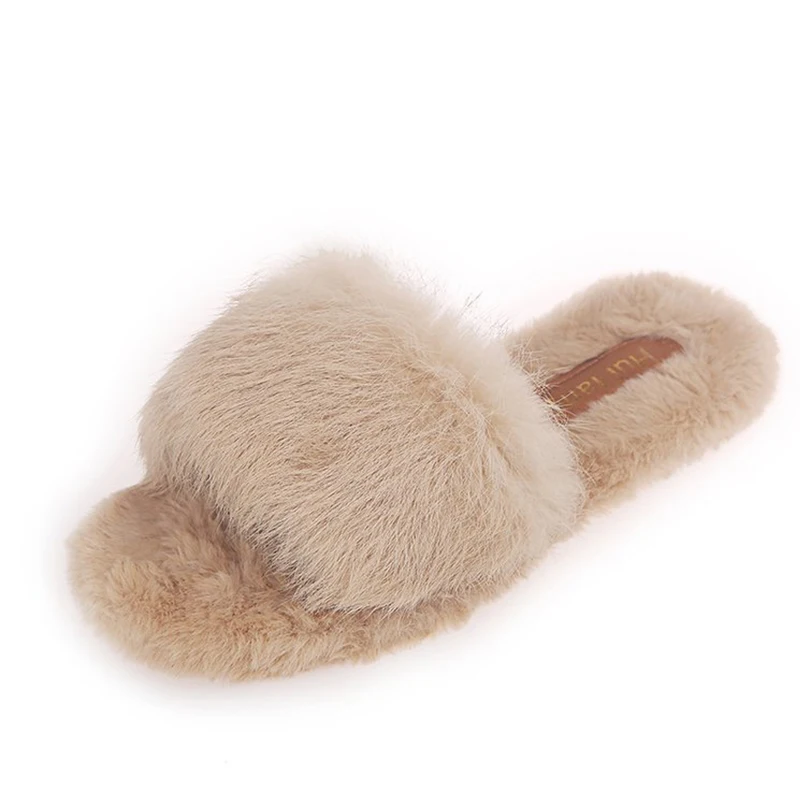 MCCKLE Women House Slippers Ladies Soft Bottom Winter Women's Shoes Short Furry Plush Woman Casual Female Fashion Home Footwear