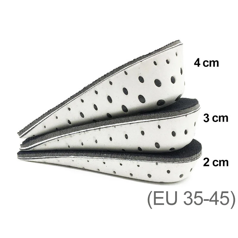 Yükseklik Artış Astarı 1 Çift Sert Nefes Bellek Köpük Topuk Kaldırma Ekler Ayakkabı Asansörler Ayakkabı Pedleri Asansör Tabanlık Unisex için