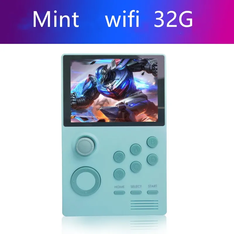 Mint Wifi 32G Powkiddy A19 новая Ретро портативная игровая консоль поддержка wifi ТВ подключение видео игровая консоль для PS N64 psp MD FC Эмулятор игры - Цвет: Mint Wifi 32G