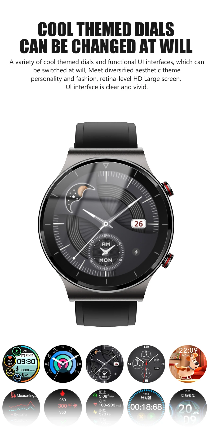 KUSDO 2021 Men's Smart Watch Dial Calls Watches Waterproof Fitness Bracelet Tracker Smartwatch For Xiaomi Android Apple Huawei
