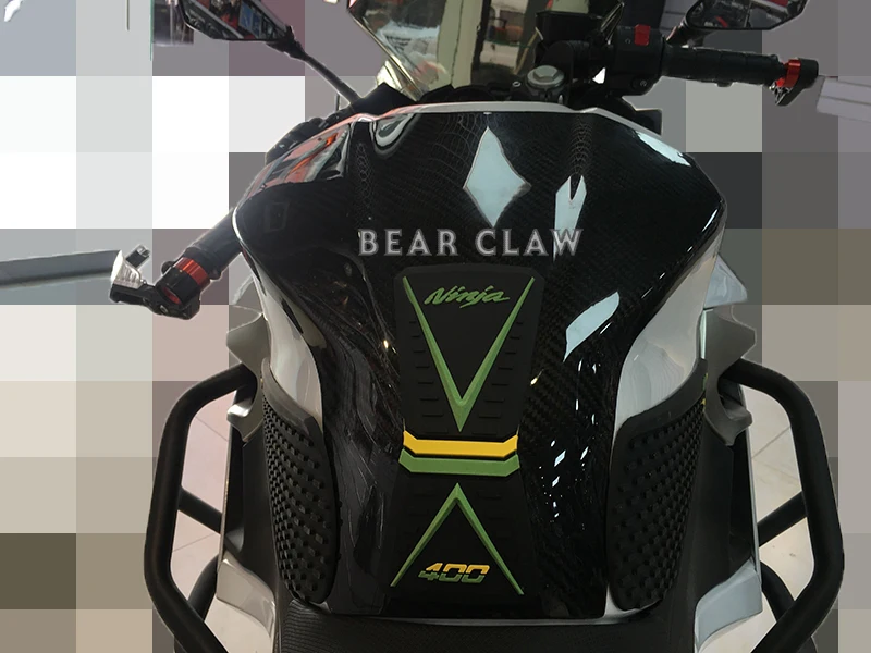 Для Kawasaki NINJA400 NINJA Z400- защитная накладка на бак мотоцикла боковая наклейка "кость" наклейка газ Топливо колено сцепление тяга