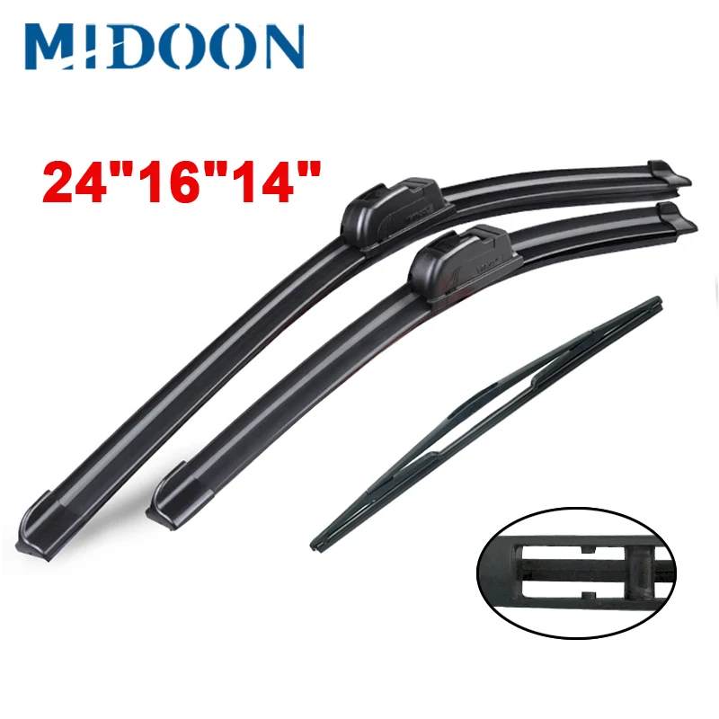 Comprar Limpiaparabrisas delantero y trasero MIDOON Set para Nissan x trail T31 2007 2013 parabrisas 24 \