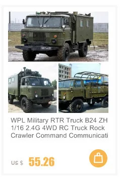 WPL B36 Урал 1/16 2,4 г 6WD р/у грузовик военный автомобиль Рок Гусеничный Command связь автомобиль RTR игрушка авто армейские Грузовики Игрушки для мальчиков